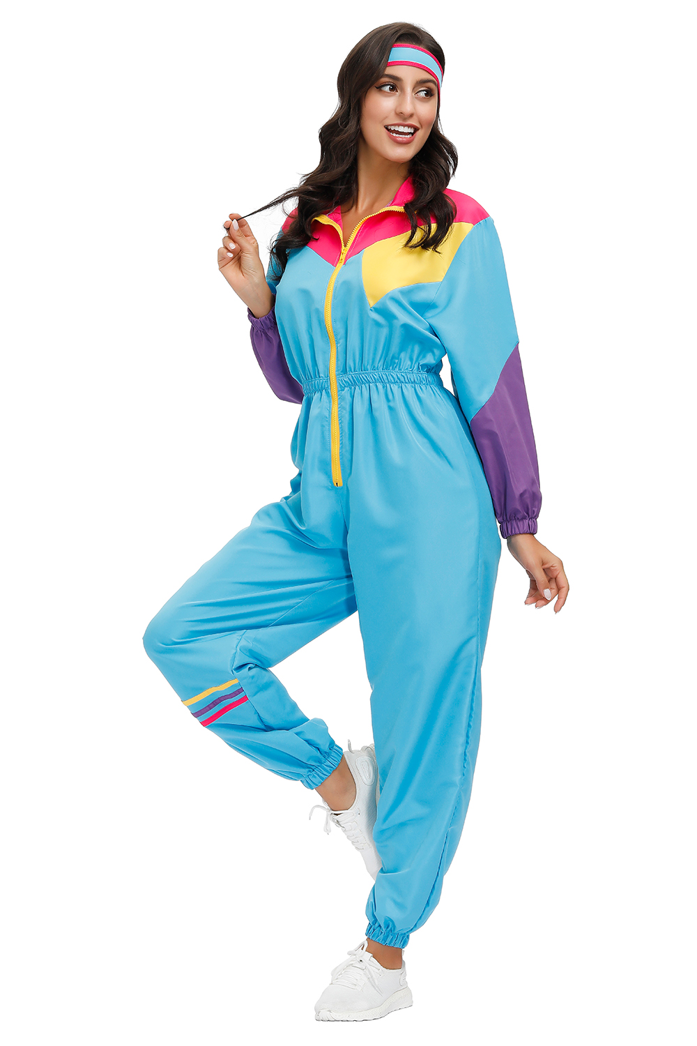 Womens 2 Pc Awesome 80s Ski Suit Costume